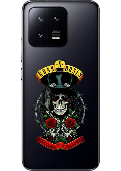 Xiaomi Mi 13 Pro Uyumlu Şeffaf Kılıf Guns N' Roses Tasarımlı