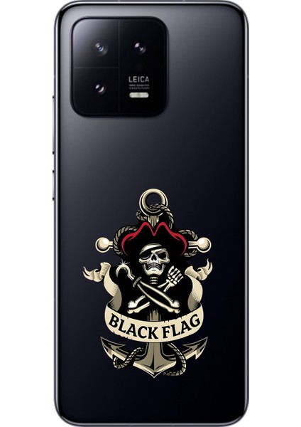 Xiaomi Mi 13 Pro Uyumlu Şeffaf Kılıf Pirate 4 Tasarımlı