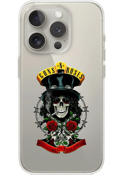 iPhone 12 Pro Uyumlu Şeffaf Kılıf Guns N' Roses Tasarımlı