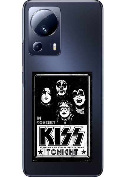 Xiaomi Mi 13 Lite Uyumlu Şeffaf Kılıf Kiss Tasarımlı