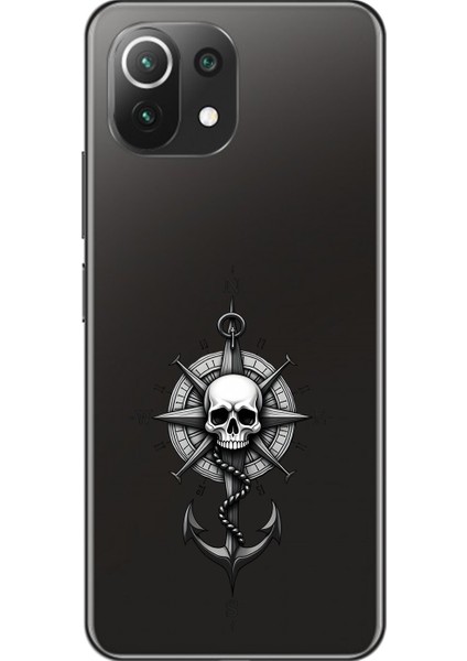 Xiaomi Mi 11 Lite Uyumlu Şeffaf Kılıf Pirate 5 Tasarımlı
