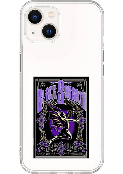 iPhone 13 Uyumlu Şeffaf Kılıf Black Sabbath Tasarımlı