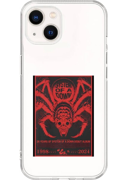 iPhone 13 Uyumlu Şeffaf Kılıf System Of A Down Tasarımlı