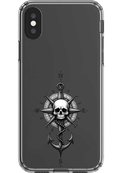 iPhone Xs Uyumlu Şeffaf Kılıf Pirate 5 Tasarımlı