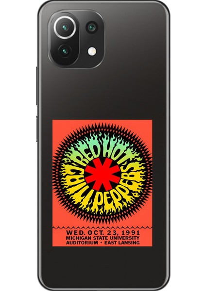Xiaomi Mi 11 Lite Uyumlu Şeffaf Kılıf Red Hot Chili Peppers Tasarımlı