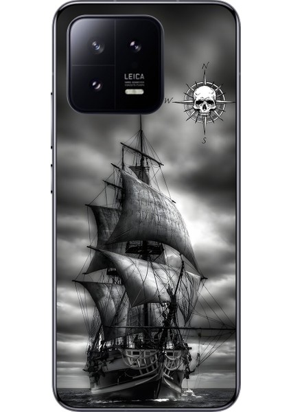 Xiaomi Mi 13 Pro Uyumlu Şeffaf Kılıf Pirate 2 Tasarımlı