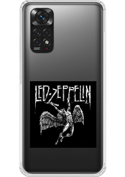 Xiaomi Redmi Note 11 Uyumlu Şeffaf Kılıf LED Zeppelin Tasarımlı