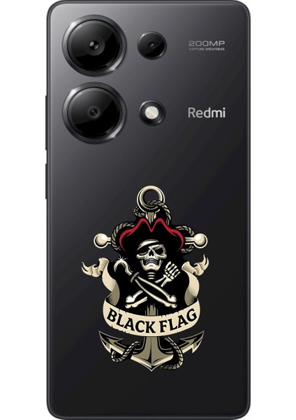 Xiaomi Redmi Note 13 Pro Uyumlu Şeffaf Kılıf Pirate 4 Tasarımlı