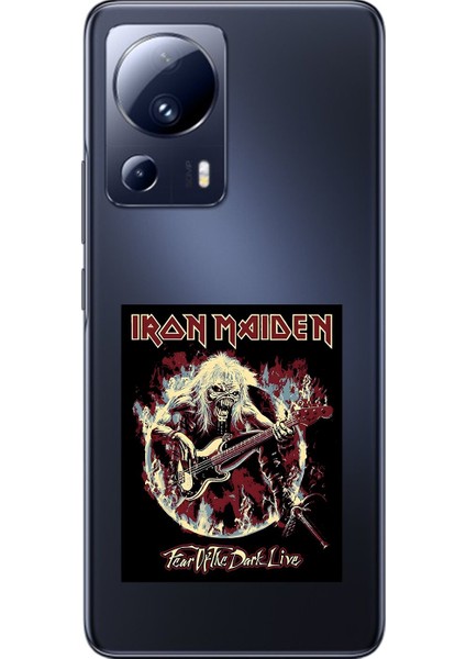 Xiaomi Mi 13 Lite Uyumlu Şeffaf Kılıf Iron Maiden Tasarımlı