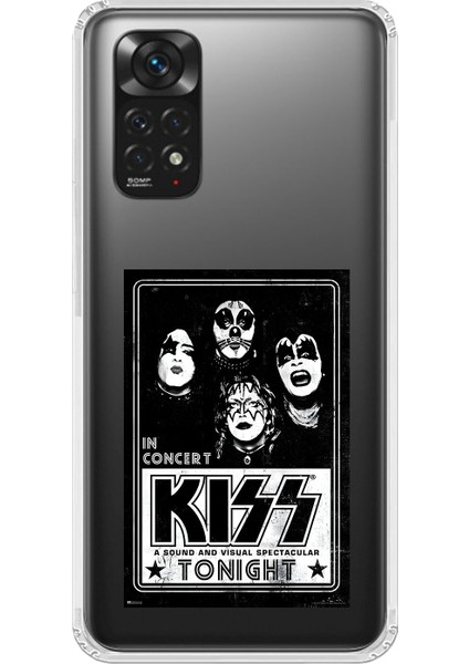 Xiaomi Redmi Note 11 Uyumlu Şeffaf Kılıf Kiss Tasarımlı