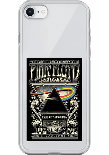 iPhone 7 Uyumlu Şeffaf Kılıf Pink Floyd Tasarımlı