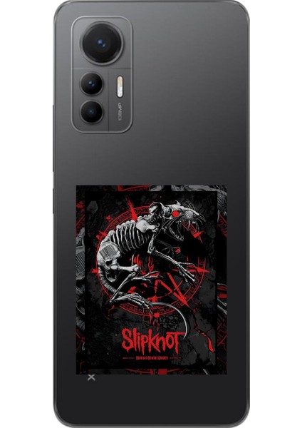 Xiaomi Mi 12 Lite Uyumlu Şeffaf Kılıf Slipknot Tasarımlı