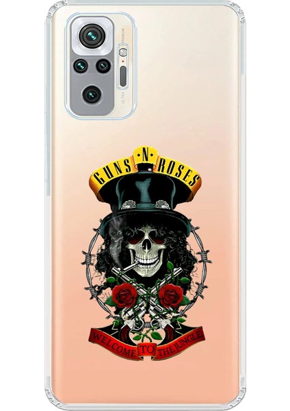 Xiaomi Redmi Note 10 Pro Uyumlu Şeffaf Kılıf Guns N' Roses Tasarımlı