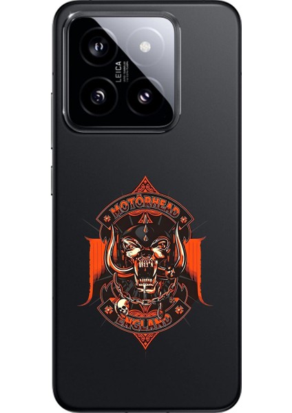 Xiaomi Mi 14 Uyumlu Şeffaf Kılıf Motörhead Tasarımlı