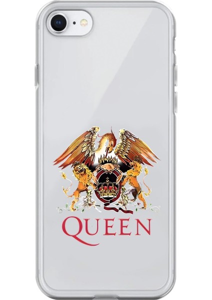 iPhone 6 Plus Uyumlu Şeffaf Kılıf Queen Tasarımlı
