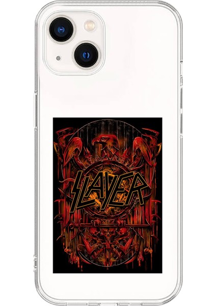 iPhone 13 Uyumlu Şeffaf Kılıf Slayer Tasarımlı