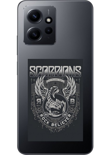 Xiaomi Redmi Note 12 Uyumlu Şeffaf Kılıf Scorpions Tasarımlı