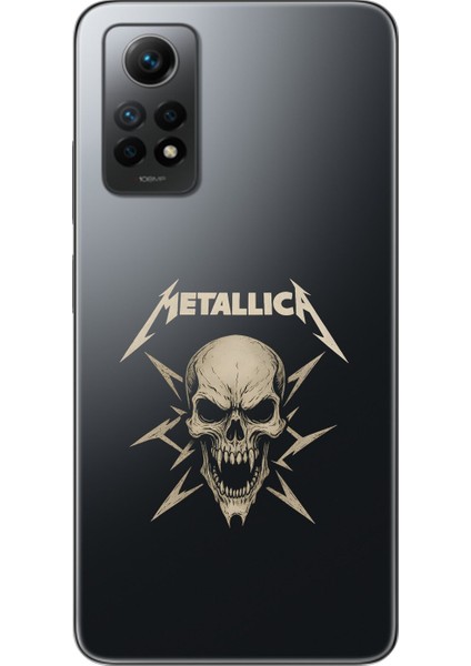 Xiaomi Redmi Note 12 Pro Uyumlu Şeffaf Kılıf Metallica Tasarımlı