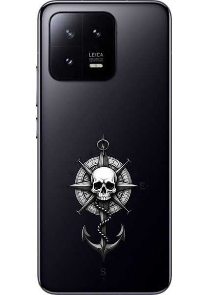 Xiaomi Mi 13 Pro Uyumlu Şeffaf Kılıf Pirate 5 Tasarımlı