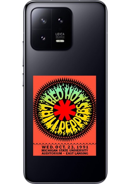 Xiaomi Mi 13 Pro Uyumlu Şeffaf Kılıf Red Hot Chili Peppers Tasarımlı