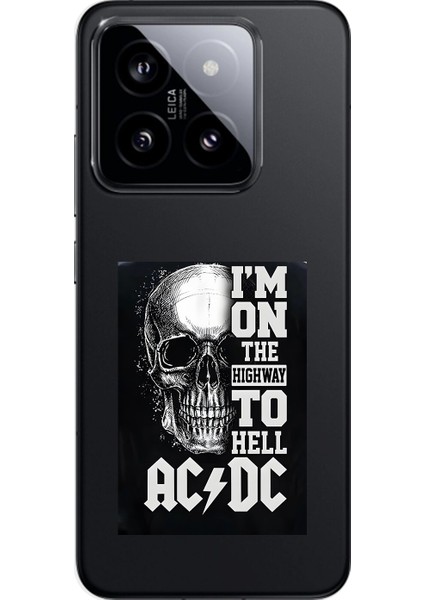Xiaomi Mi 14 Pro Uyumlu Şeffaf Kılıf Ac/dc Tasarımlı