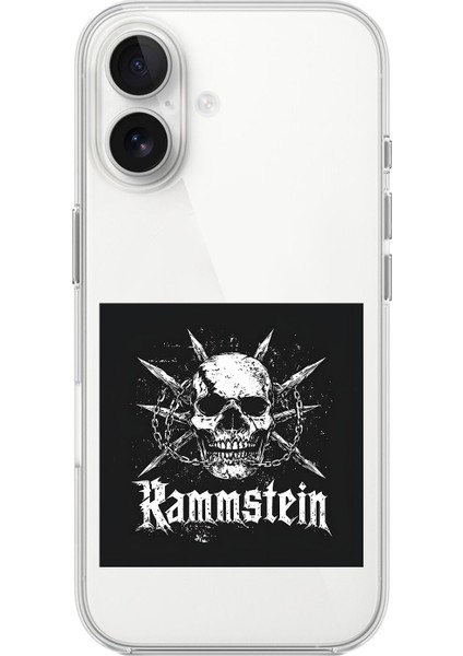 iPhone 16 Uyumlu Şeffaf Kılıf Rammstein Tasarımlı