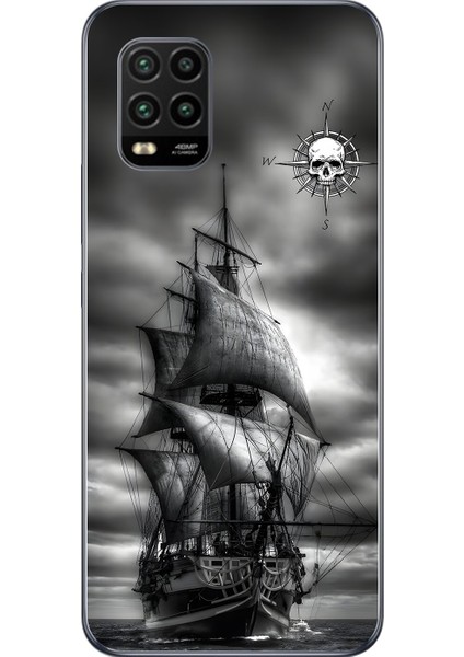 Xiaomi Mi 10 Lite Uyumlu Şeffaf Kılıf Pirate 2 Tasarımlı