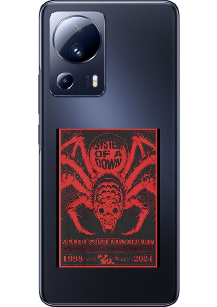 Xiaomi Mi 13 Lite Uyumlu Şeffaf Kılıf System Of A Down Tasarımlı