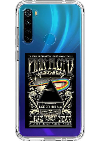 Xiaomi Redmi Note 8 Uyumlu Şeffaf Kılıf Pink Floyd Tasarımlı