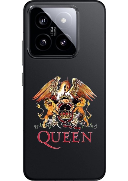 Xiaomi Mi 14 Uyumlu Şeffaf Kılıf Queen Tasarımlı