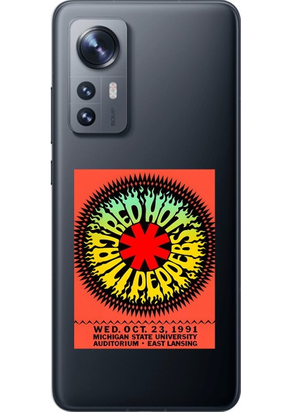 Xiaomi Mi 12 Pro Uyumlu Şeffaf Kılıf Red Hot Chili Peppers Tasarımlı