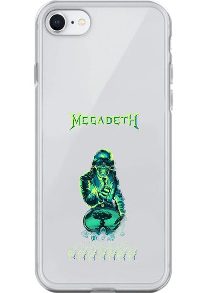 iPhone 6 Plus Uyumlu Şeffaf Kılıf Mega Death Tasarımlı