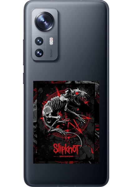 Xiaomi Mi 12 Uyumlu Şeffaf Kılıf Slipknot Tasarımlı