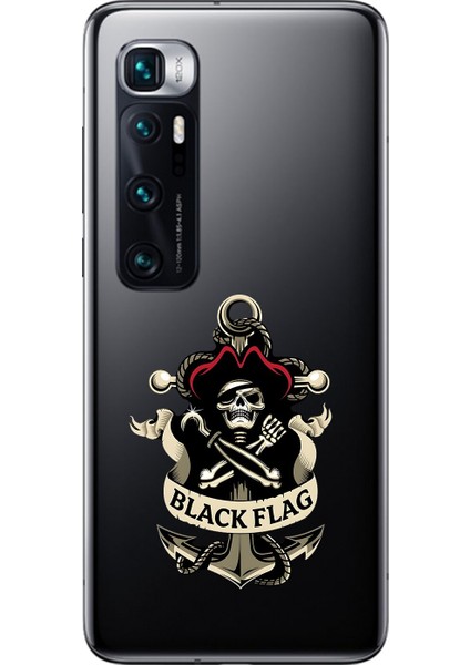 Xiaomi Mi 10 Pro Uyumlu Şeffaf Kılıf Pirate 4 Tasarımlı
