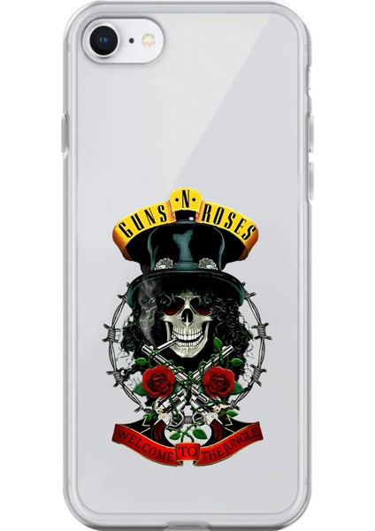 iPhone 6 Plus Uyumlu Şeffaf Kılıf Guns N' Roses Tasarımlı