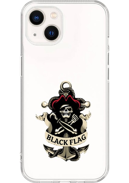 iPhone 15 Uyumlu Şeffaf Kılıf Pirate 4 Tasarımlı