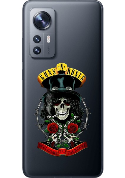 Xiaomi Mi 12 Uyumlu Şeffaf Kılıf Guns N' Roses Tasarımlı