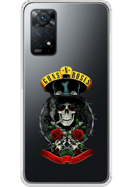 Xiaomi Redmi Note 11 Pro Uyumlu Şeffaf Kılıf Guns N' Roses Tasarımlı