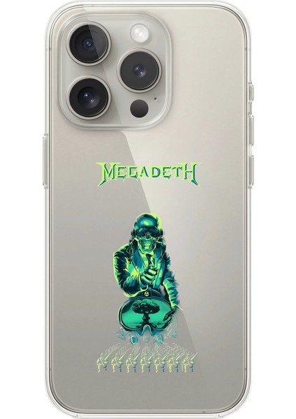 iPhone 16 Pro Max Uyumlu Şeffaf Kılıf Mega Death Tasarımlı
