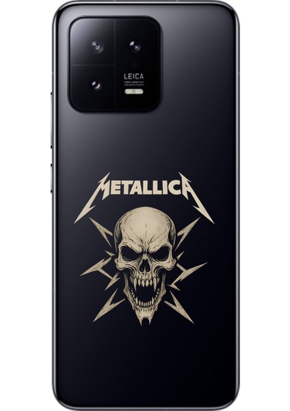 Xiaomi Mi 13 Pro Uyumlu Şeffaf Kılıf Metallica Tasarımlı