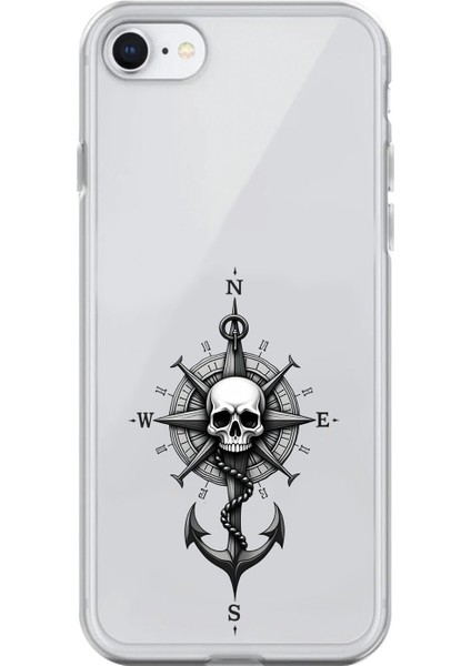 iPhone 7 Uyumlu Şeffaf Kılıf Pirate 5 Tasarımlı