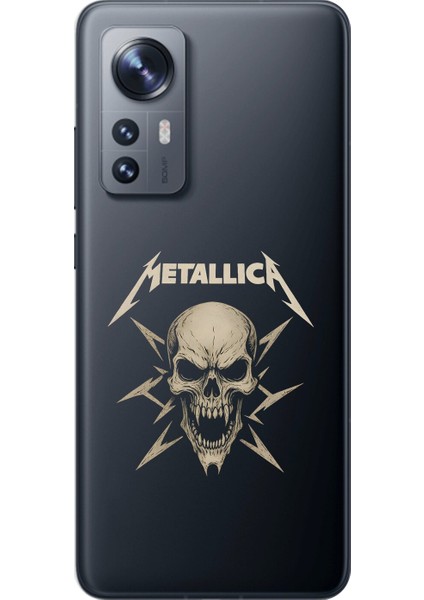 Xiaomi Mi 12 Pro Uyumlu Şeffaf Kılıf Metallica Tasarımlı