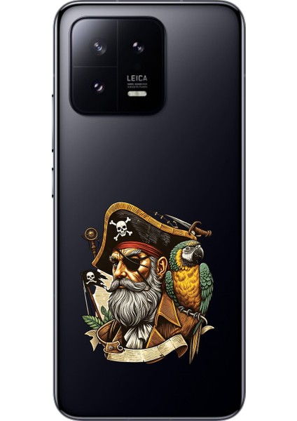 Xiaomi Mi 13 Pro Uyumlu Şeffaf Kılıf Pirate 3 Tasarımlı