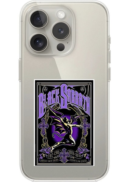 iPhone 16 Pro Max Uyumlu Şeffaf Kılıf Black Sabbath Tasarımlı