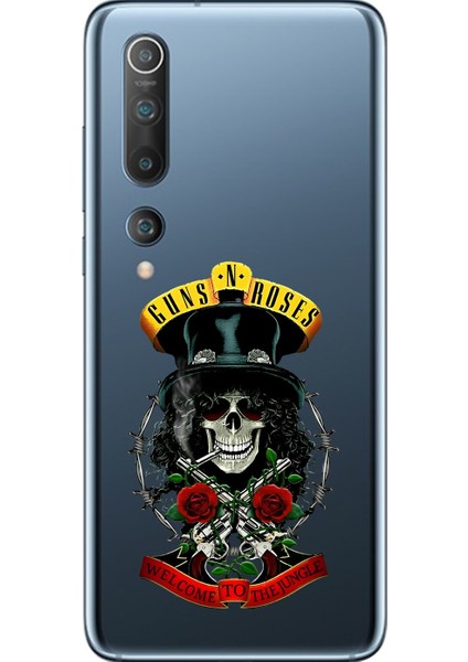 Xiaomi Mi 10 Uyumlu Şeffaf Kılıf Guns N' Roses Tasarımlı