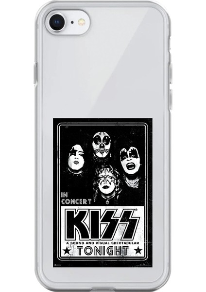 iPhone 6 Plus Uyumlu Şeffaf Kılıf Kiss Tasarımlı