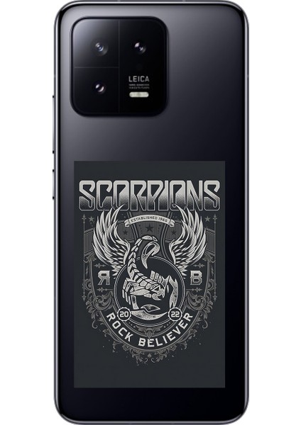 Xiaomi Mi 13 Pro Uyumlu Şeffaf Kılıf Scorpions Tasarımlı