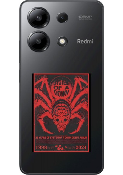 Xiaomi Redmi Note 13 Uyumlu Şeffaf Kılıf System Of A Down Tasarımlı