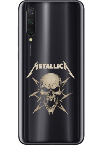 Xiaomi Mi 9 Lite Uyumlu Şeffaf Kılıf Metallica Tasarımlı