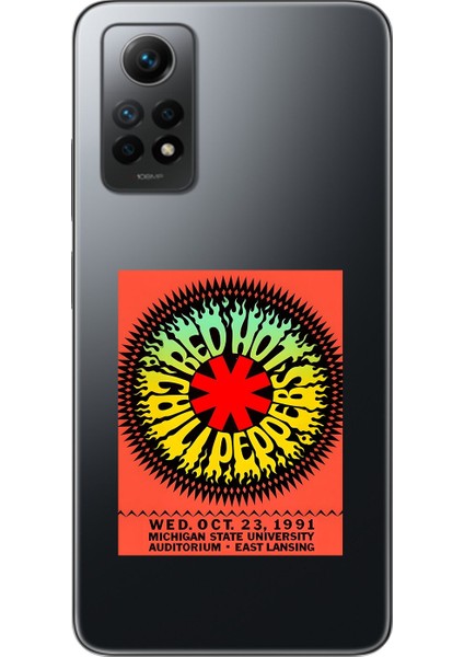 Xiaomi Redmi Note 12 Pro Uyumlu Şeffaf Kılıf Red Hot Chili Peppers Tasarımlı